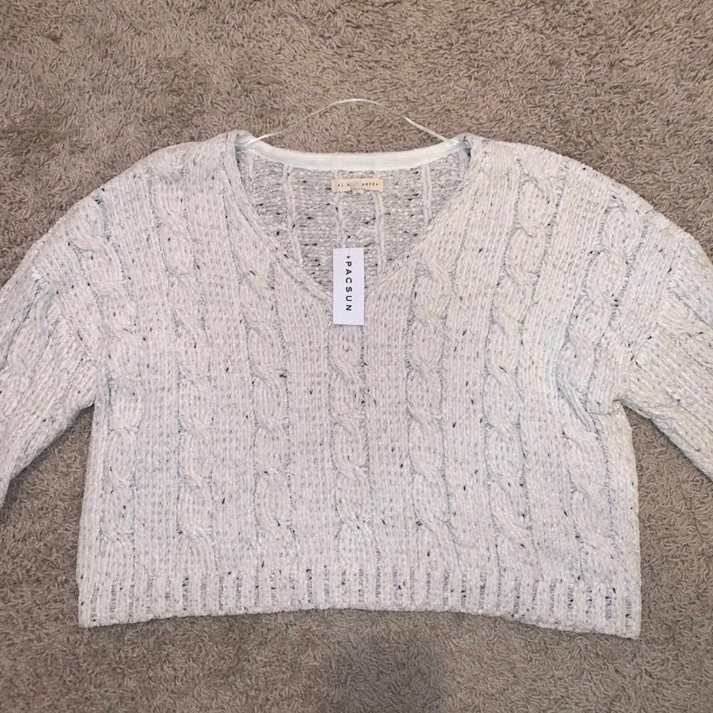 PAC SUN L.A. Hearts cropped sweater